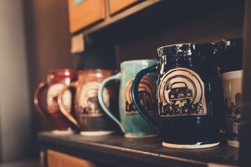 Taza Mate con Platillo Rústico